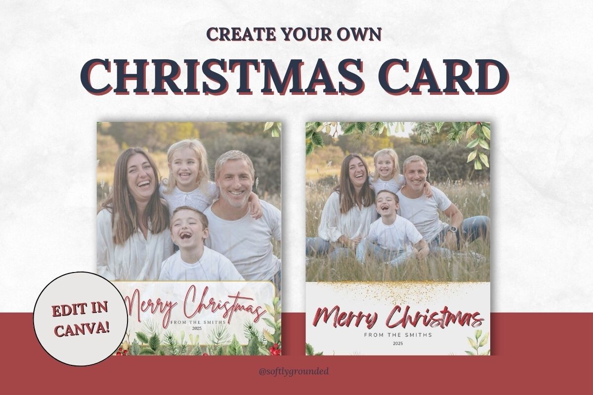 Canva Christmas Card Template Editable