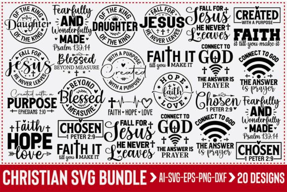 Christian SVG Bundle Graphic Crafts By TeeKing124