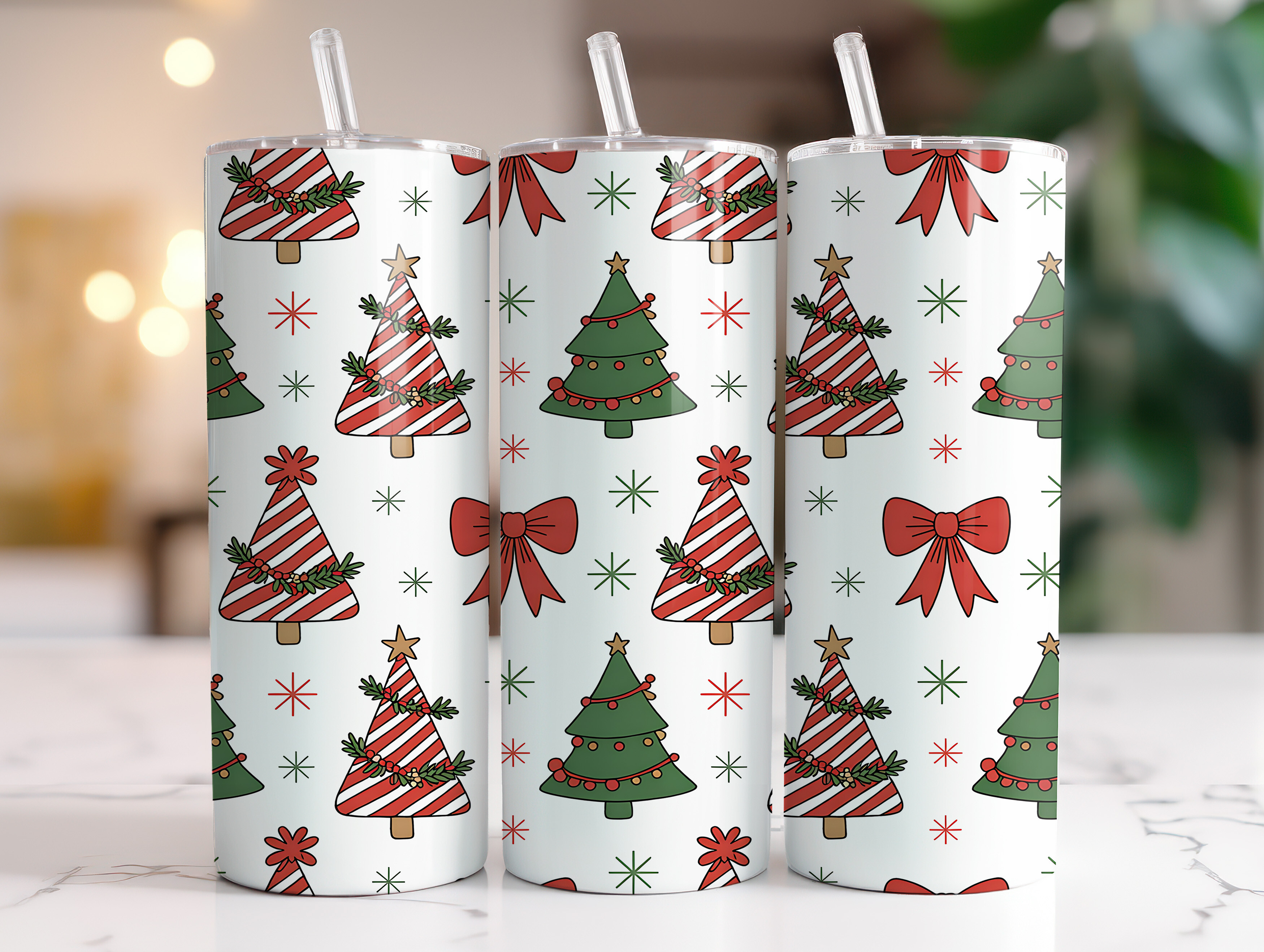 Christmas Tree 20oz Tumbler Wrap Design