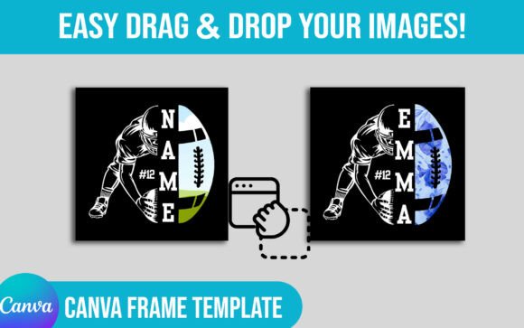 Customized Football Canva Frame Template