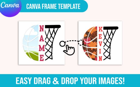 Editable Basketball Canva Frame Template