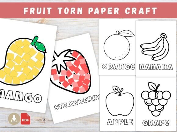 Fruit Torn Paper Toddler Activities
