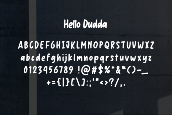 Hello Dudda Font PNG with transparent background - Preview 1