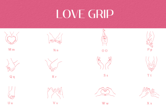 Love Grip Font PNG with transparent background - Preview 2