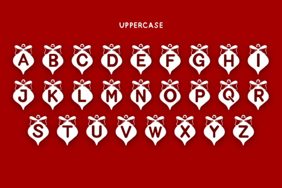 Merry Ornament Font PNG with transparent background - Preview 5
