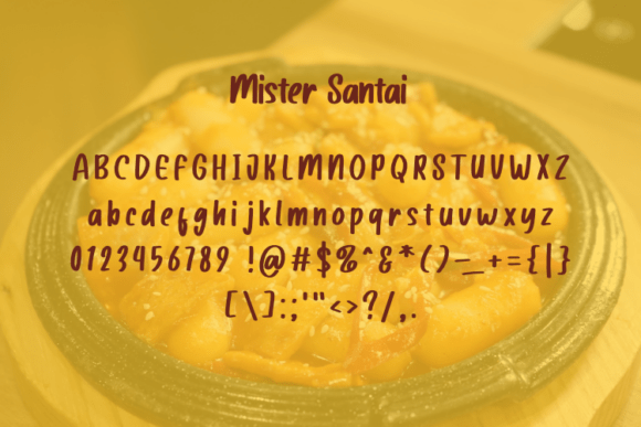 Mister Santai Font PNG with transparent background - Preview 1