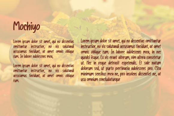 Mochiyo Font font preview - 2