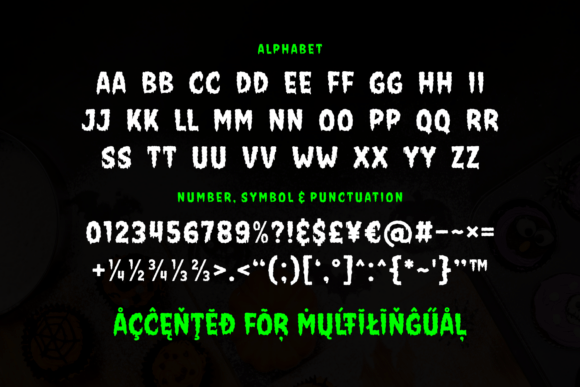 Night Sucker Font PNG with transparent background - Preview 3