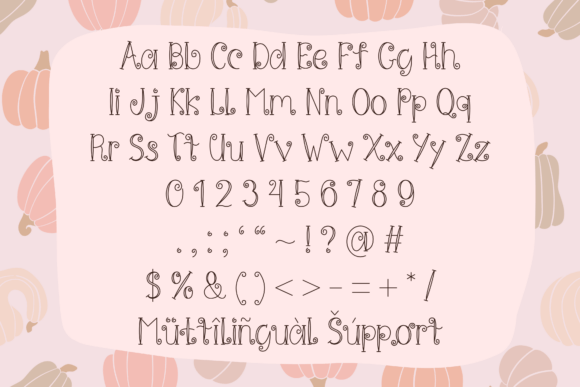 Pumpkin Wishes Font PNG with transparent background - Preview 4