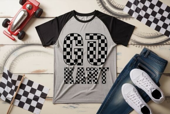 Race Flag Checkered Font PNG with transparent background - Preview 2