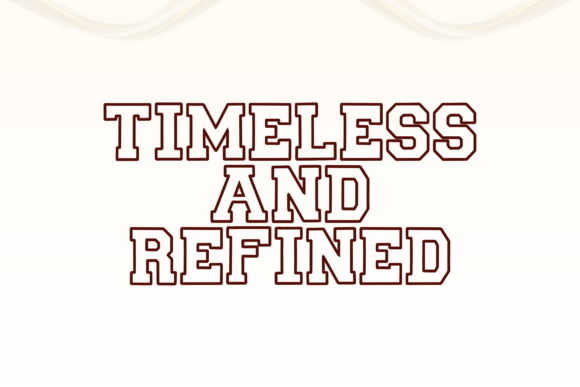 Scholar Block Outline Font PNG with transparent background - Preview 1