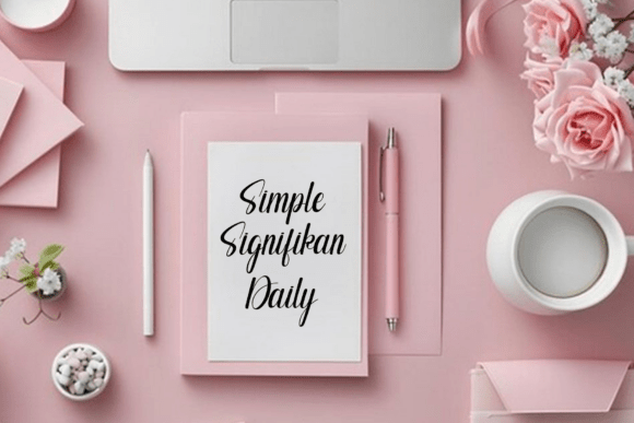 Signature Daily Font PNG with transparent background - Preview 1