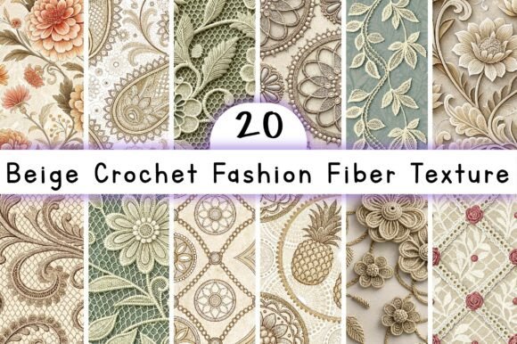 Beige Crochet Fashion Fiber Texture