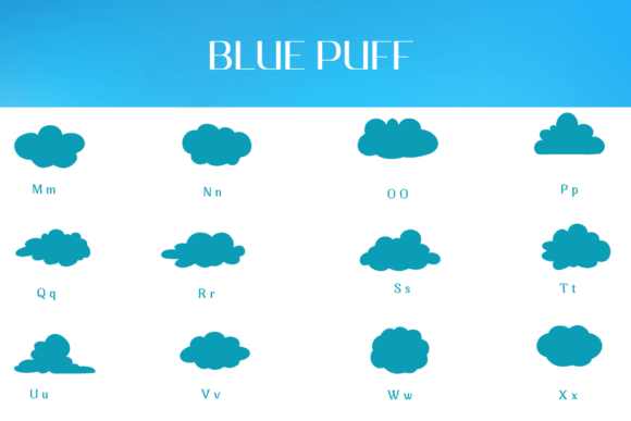Blue Puff Font - Preview 2