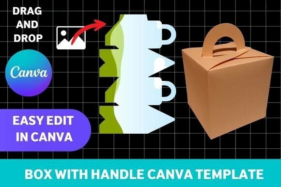 Box with Handle Canva Template