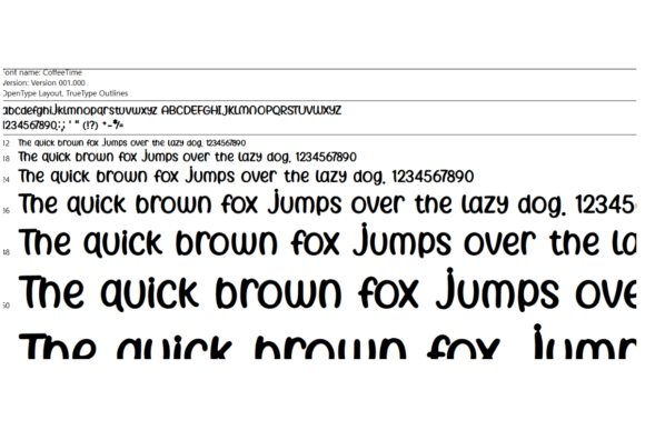Coffee Time Font - Preview 1