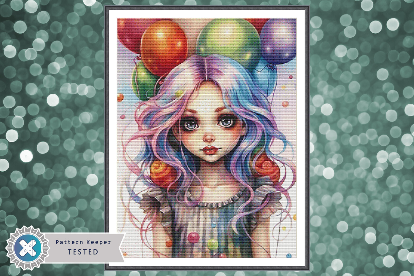 Cute Girl Cross Stitch Pattern PDF
