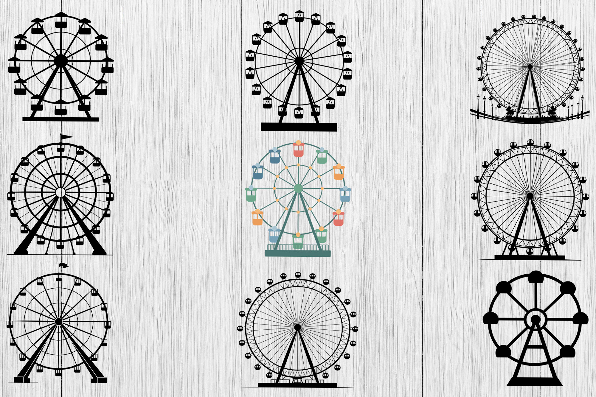 Ferris Wheel Svg Bundle,Ferris Wheel Svg
