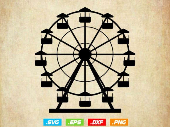 Ferris Wheel Svg,Ferris Wheel Silhouette