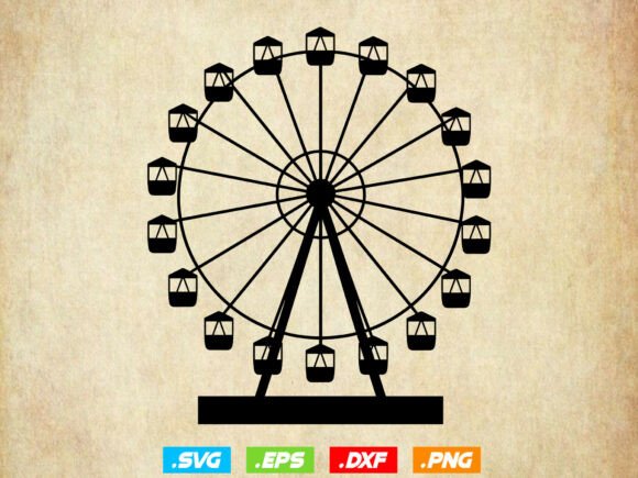 Ferris Wheel Svg,Ferris Wheel Silhouette