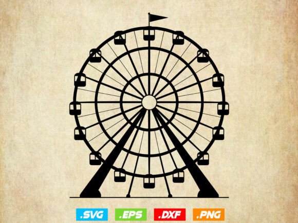 Ferris Wheel Svg,Ferris Wheel Silhouette