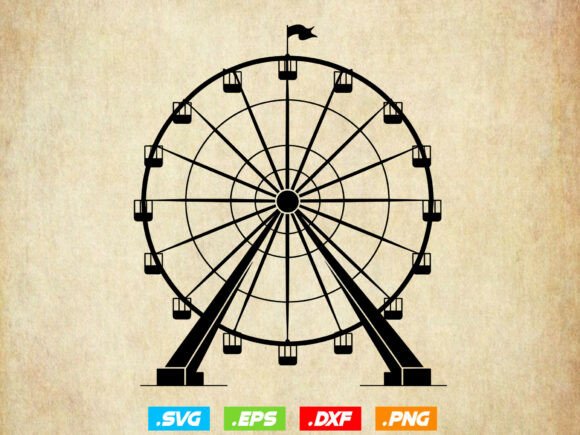 Ferris Wheel Svg,Ferris Wheel Silhouette