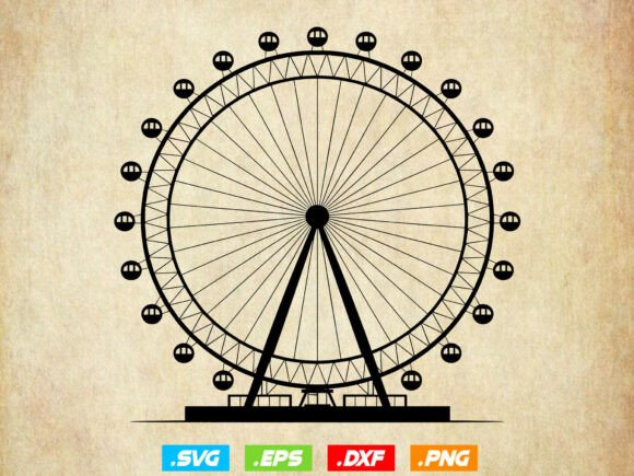 Ferris Wheel Svg,Ferris Wheel Silhouette
