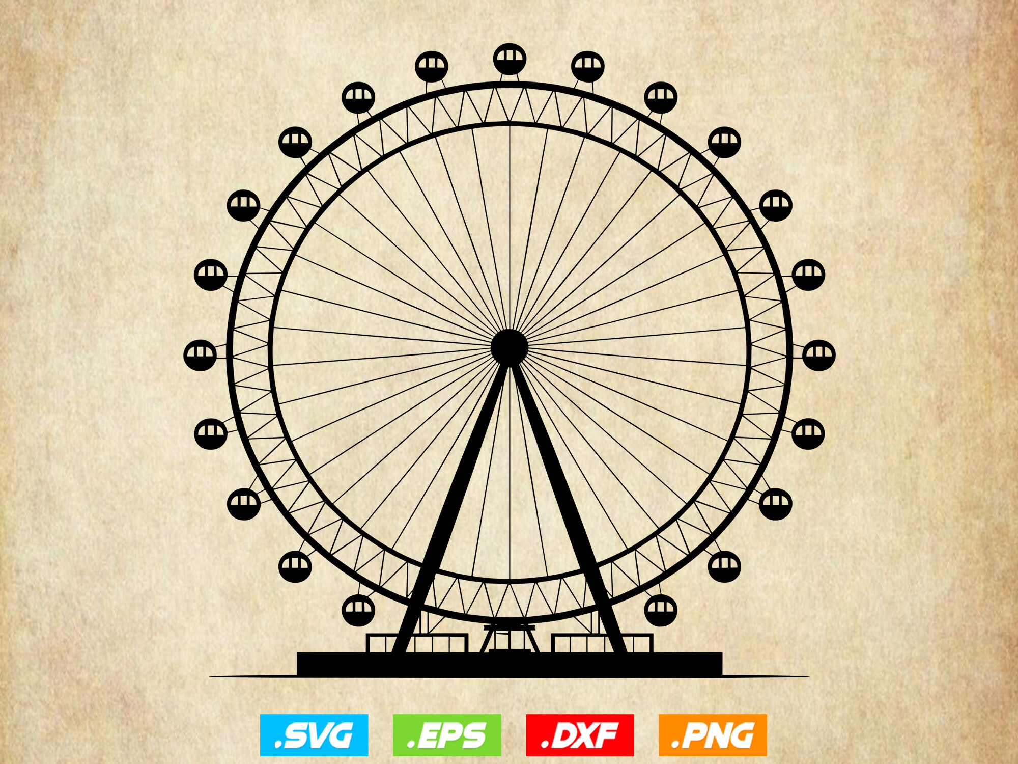 Ferris Wheel Svg,Ferris Wheel Silhouette