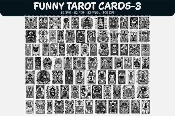 Funny Tarot Cards Vol-3 โ 82 Designs