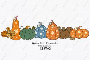 Hello Fall Pumpkin PNG Sublimation Graphic by Dreamy Art · Creative Fabrica