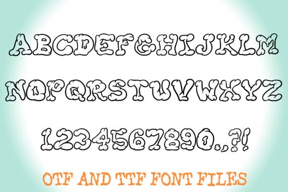 Mallow Sweet Puff Font PNG with transparent background - Preview 1