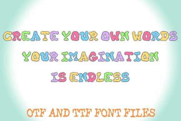 Mallow Sweet Puff Font PNG with transparent background - Preview 2