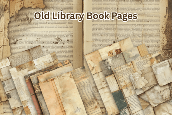Old Library Book Pages Journal Paper
