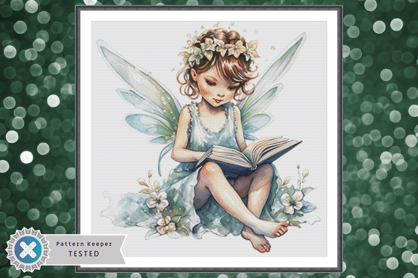 Reading Fairy Cross Stitch Pattern PDF