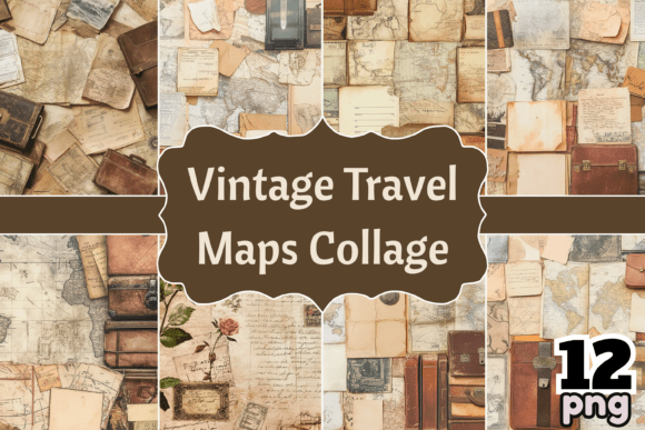 Vintage Travel Maps Journal Paper