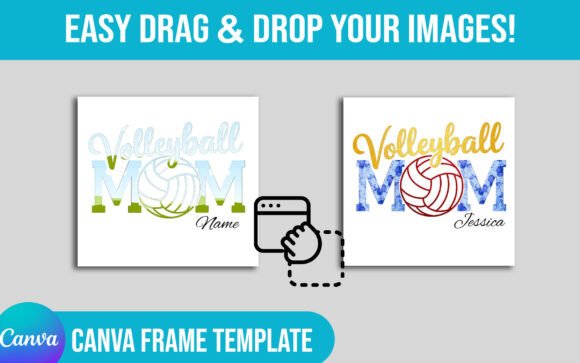 Volleyball Mom Canva Frame Template
