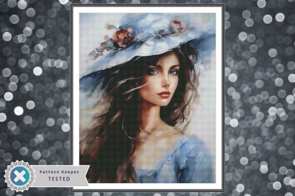 Woman Portrait Cross Stitch Pattern PDF