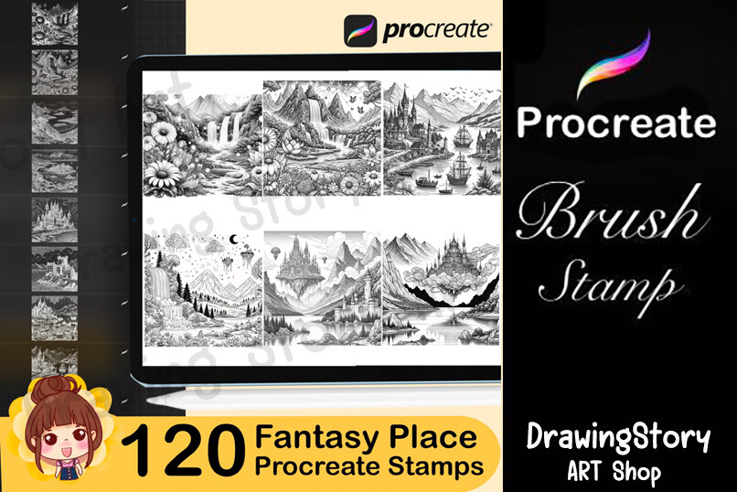 120 Fantasy Place Procreate Stamps - photo 2