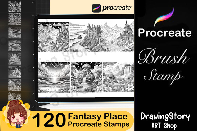 120 Fantasy Place Procreate Stamps - photo 3