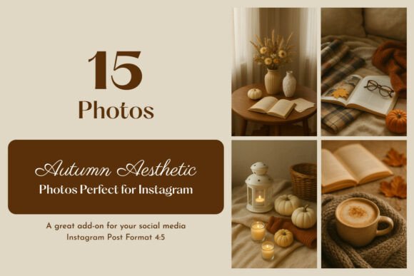 15 Aesthetic Autumn Photos Graphic AI Graphics By studio.digicraft