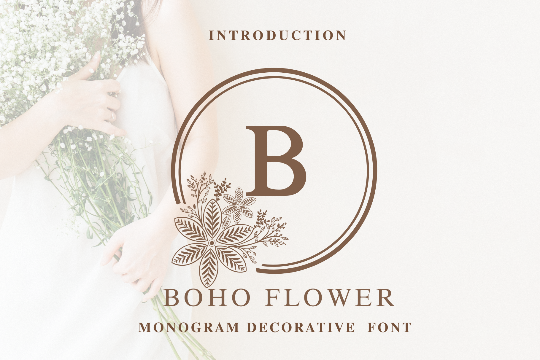Boho Flower Monogram preview, floral monogram display