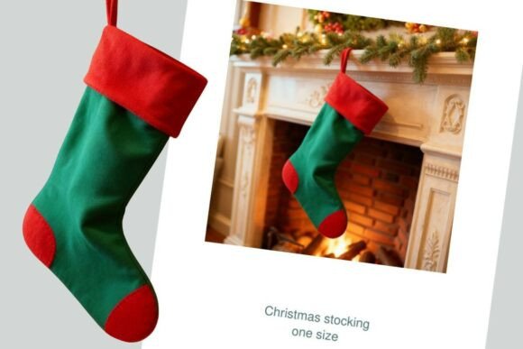 Christmas stocking PDF sewing pattern and construction details