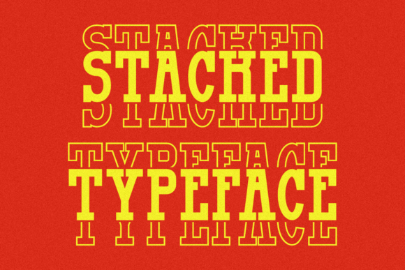 Famous Stacked Font - Preview 1