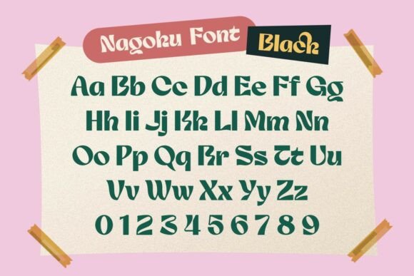Nagoku Font PNG with transparent background - Preview 5