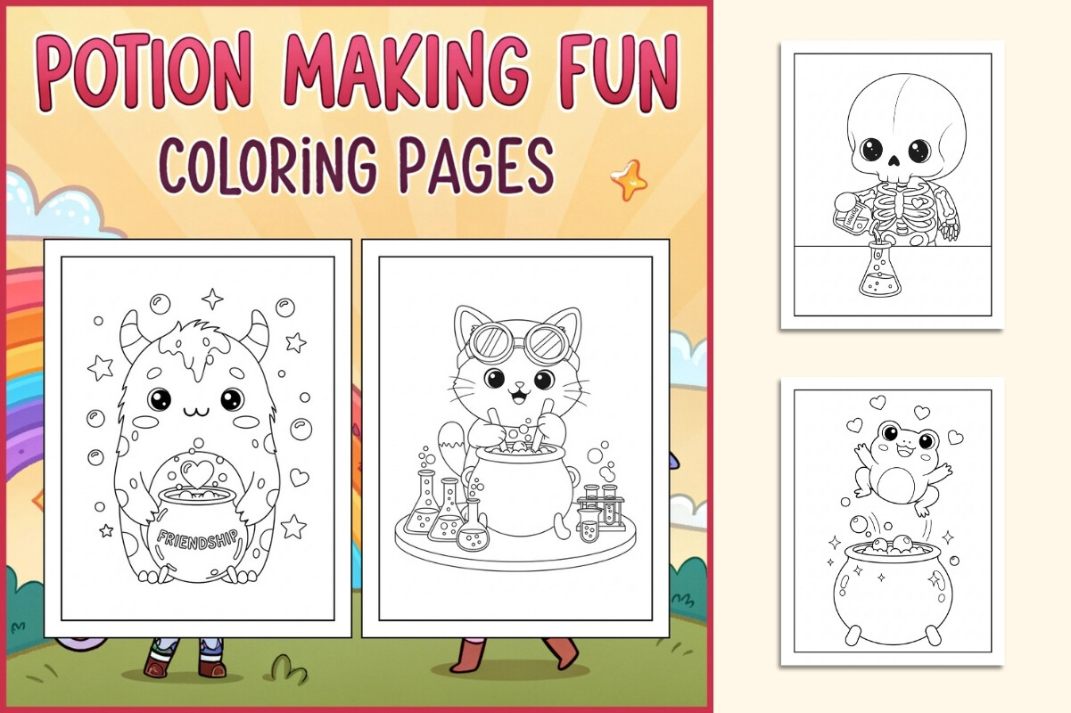 Potion Making Fun Coloring Pages