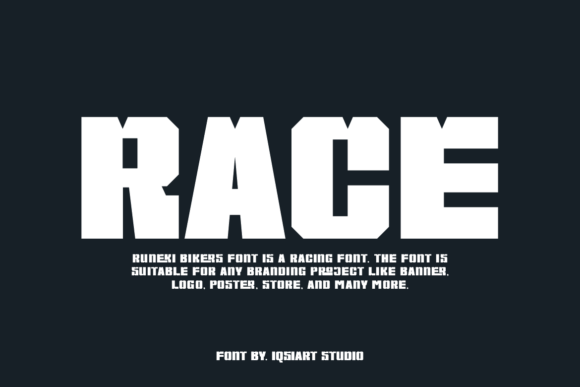 Runeki Bikers Font PNG with transparent background - Preview 2