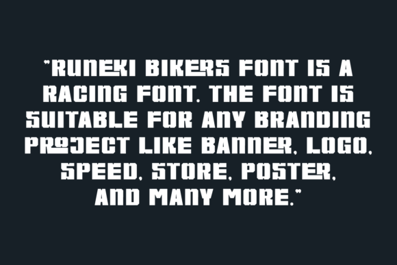 Runeki Bikers Font PNG with transparent background - Preview 4