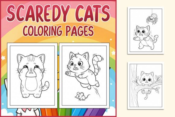 Scaredy Cats Coloring Pages for Kids