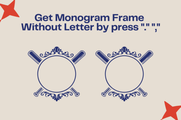 Baseball Crown Monogram Font - Preview 4