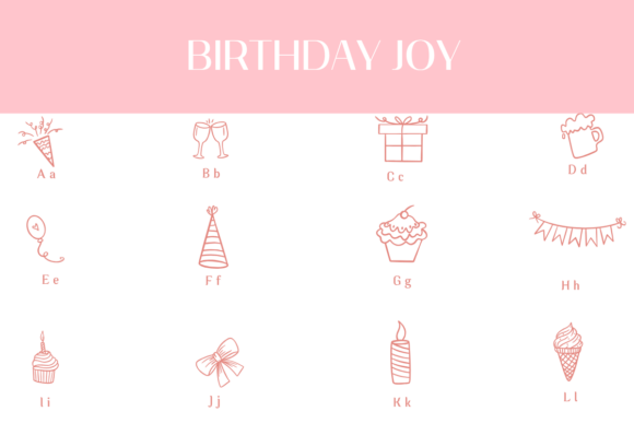 Birthday Joy Font - Preview 1